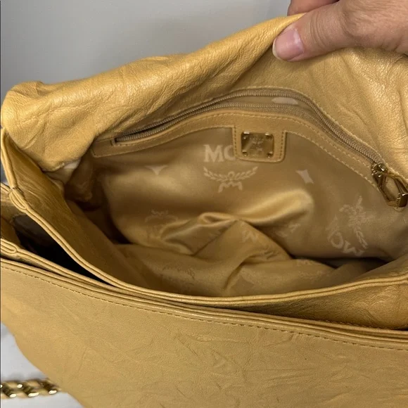 MCM Tan Leather Shoulder Bag - Picture 8 of 13